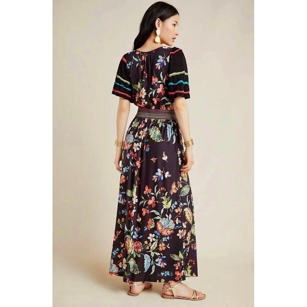 NWT!! Anthropologie ALDOMARTINS Catalonia Floral Paisley Maxi Dress Medium - Picture 8 of 16
